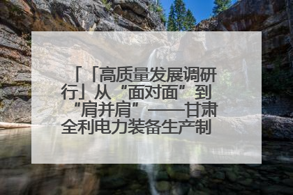「高质量发展调研行」从“面对面”到“肩并肩”——甘肃全利电力装备生产制造项目一线见闻