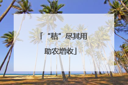 “秸”尽其用 助农增收