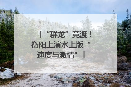“群龙”竞渡！衡阳上演水上版“速度与激情”