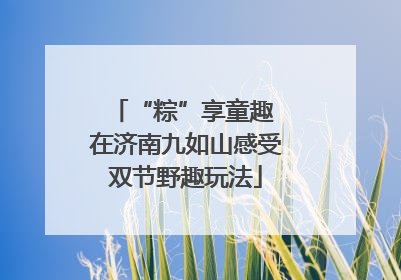 “粽”享童趣 在济南九如山感受双节野趣玩法