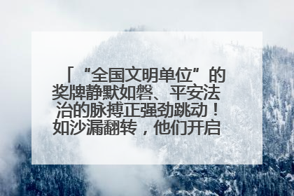 “全国文明单位”的奖牌静默如磐、平安法治的脉搏正强劲跳动！如沙漏翻转，他们开启了全新的计时