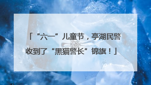 “六一”儿童节，亭湖民警收到了“黑猫警长”锦旗！