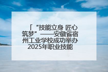 “技能立身 匠心筑梦”——安徽省宿州工业学校成功举办2025年职业技能活动周各项活动