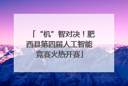 “机”智对决！肥西县第四届人工智能竞赛火热开赛