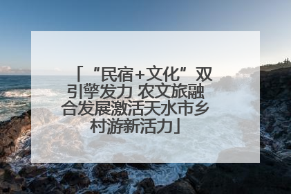 “民宿+文化”双引擎发力 农文旅融合发展激活天水市乡村游新活力
