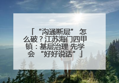 “沟通断层” 怎么破？江苏海门四甲镇：基层治理 先学会 “好好说话”