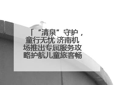 “清泉”守护，童行无忧 济南机场推出专属服务攻略护航儿童旅客畅行空港