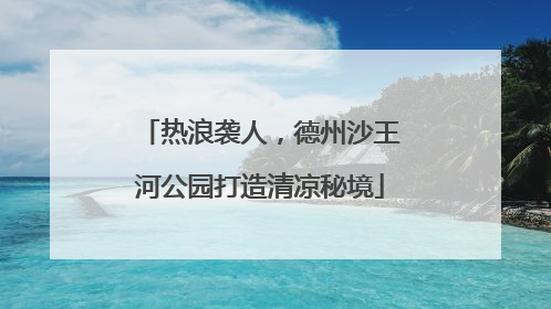 热浪袭人，德州沙王河公园打造清凉秘境