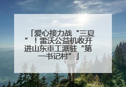 爱心接力战“三夏”！雷沃公益机收开进山东重工派驻“第一书记村”