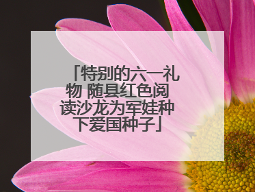 特别的六一礼物 随县红色阅读沙龙为军娃种下爱国种子