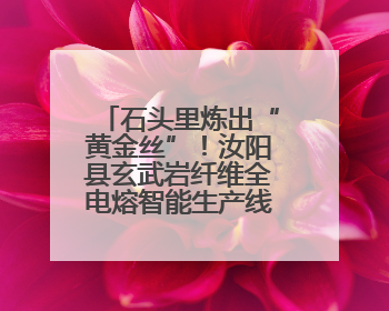 石头里炼出“黄金丝”！汝阳县玄武岩纤维全电熔智能生产线投产