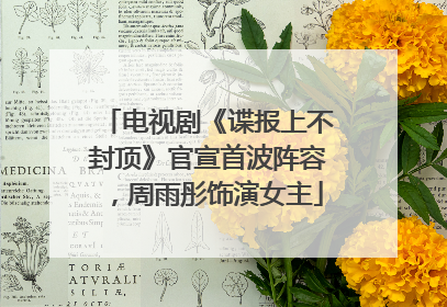 电视剧《谍报上不封顶》官宣首波阵容，周雨彤饰演女主