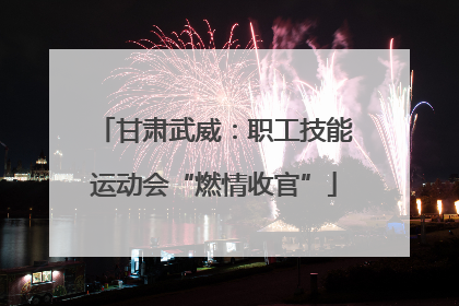 甘肃武威：职工技能运动会“燃情收官”