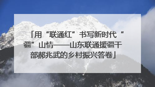 用“联通红”书写新时代“疆”山情——山东联通援疆干部郝兆武的乡村振兴答卷