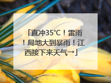 直冲35℃！雷雨！局地大到暴雨！江西接下来天气→