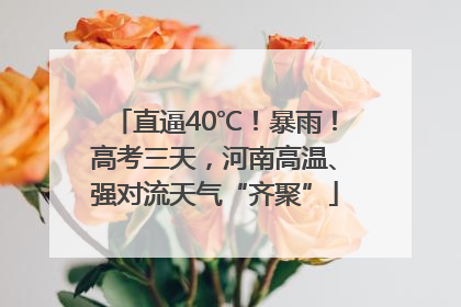 直逼40℃！暴雨！高考三天，河南高温、强对流天气“齐聚”