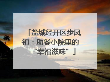 盐城经开区步凤镇：助餐小院里的“幸福滋味”
