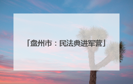 盘州市：民法典进军营
