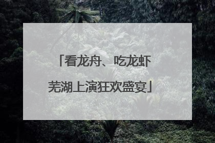 看龙舟、吃龙虾 芜湖上演狂欢盛宴
