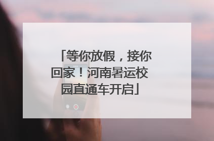 等你放假，接你回家！河南暑运校园直通车开启