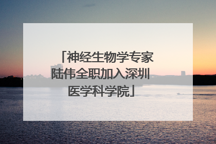 神经生物学专家陆伟全职加入深圳医学科学院