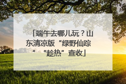 端午去哪儿玩？山东清凉版“绿野仙踪”“趁热”查收