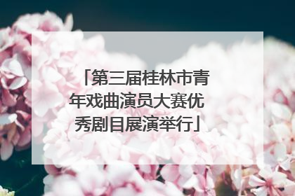 第三届桂林市青年戏曲演员大赛优秀剧目展演举行