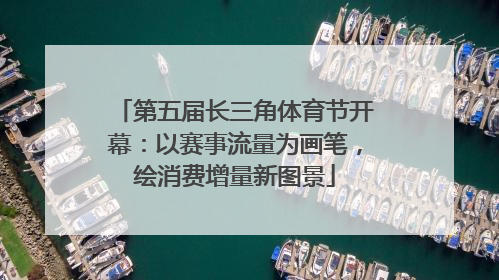 第五届长三角体育节开幕：以赛事流量为画笔，绘消费增量新图景