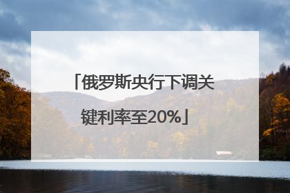 俄罗斯央行下调关键利率至20%