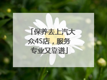 保养去上汽大众4S店，服务专业又靠谱