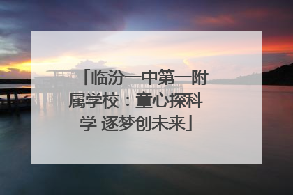 临汾一中第一附属学校：童心探科学 逐梦创未来