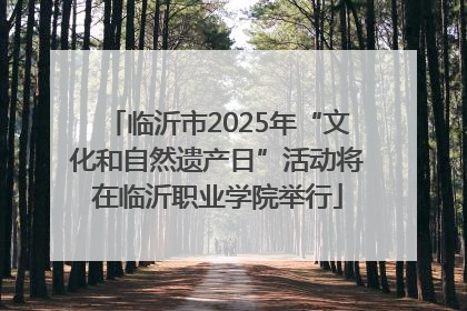 临沂市2025年“文化和自然遗产日”活动将在临沂职业学院举行