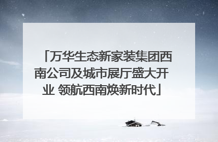 万华生态新家装集团西南公司及城市展厅盛大开业 领航西南焕新时代