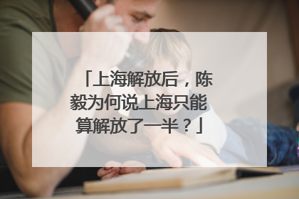 上海解放后，陈毅为何说上海只能算解放了一半？