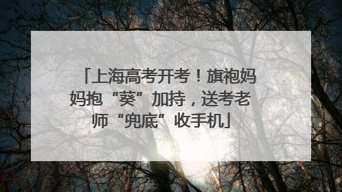 上海高考开考！旗袍妈妈抱“葵”加持，送考老师“兜底”收手机