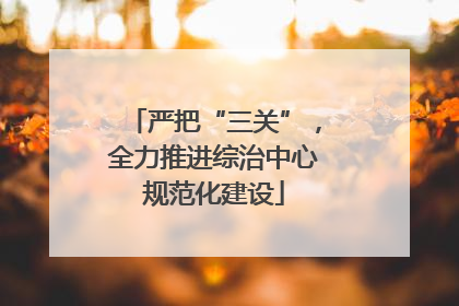 严把“三关”，全力推进综治中心规范化建设