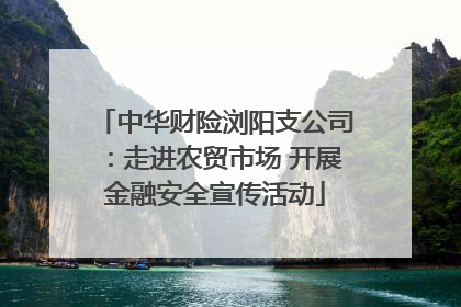 中华财险浏阳支公司：走进农贸市场 开展金融安全宣传活动