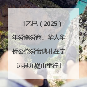 乙巳（2025）年舜裔舜商、华人华侨公祭舜帝典礼在宁远县九嶷山举行