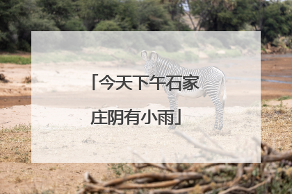 今天下午石家庄阴有小雨