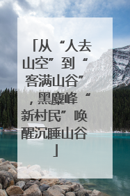 从“人去山空”到“客满山谷”，黑麋峰“新村民”唤醒沉睡山谷
