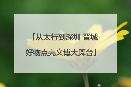 从太行到深圳 晋城好物点亮文博大舞台