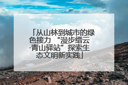 从山林到城市的绿色接力 “漫步缙云·青山驿站”探索生态文明新实践
