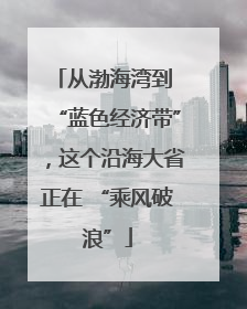 从渤海湾到 “蓝色经济带”，这个沿海大省正在 “乘风破浪”