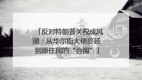 反对特朗普关税成风潮：从华尔街大佬蔓延到原住民的“合围”