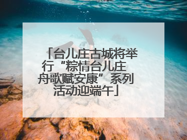 台儿庄古城将举行“粽情台儿庄 舟歌赋安康”系列活动迎端午