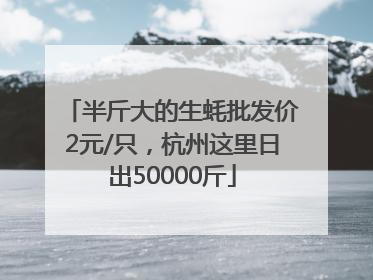 半斤大的生蚝批发价2元/只，杭州这里日出50000斤