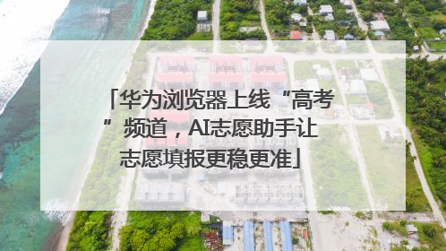 华为浏览器上线“高考”频道，AI志愿助手让志愿填报更稳更准
