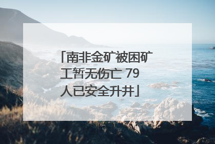 南非金矿被困矿工暂无伤亡 79人已安全升井