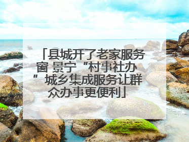 县城开了老家服务窗 景宁“村事社办”城乡集成服务让群众办事更便利