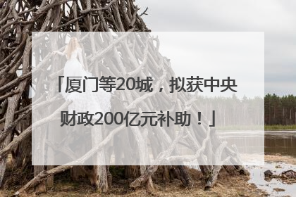 厦门等20城，拟获中央财政200亿元补助！